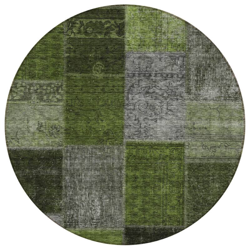 HomeRoots Patchwork Transitional Rectangle Outdoor Rug