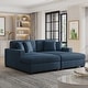 preview thumbnail 100 of 137, Oversized Modular Sectional Sofa Set with Pillows for Living Room Navy/2 Chaise