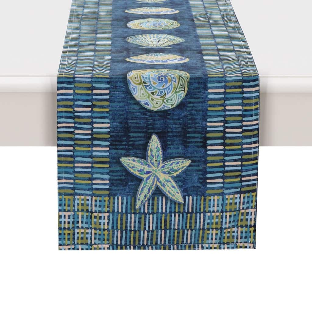 Laural Home Embellished Shells Table Runner