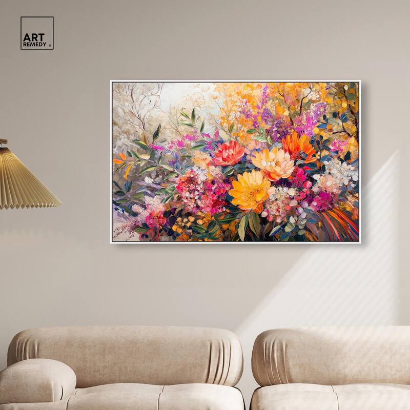 Golden Hour Garden Canvas by Art Remedy
