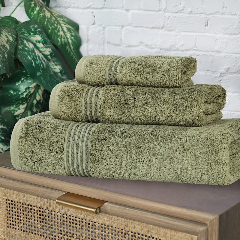 Superior Heritage Egyptian Cotton Absorbent 3-Piece Towel Set