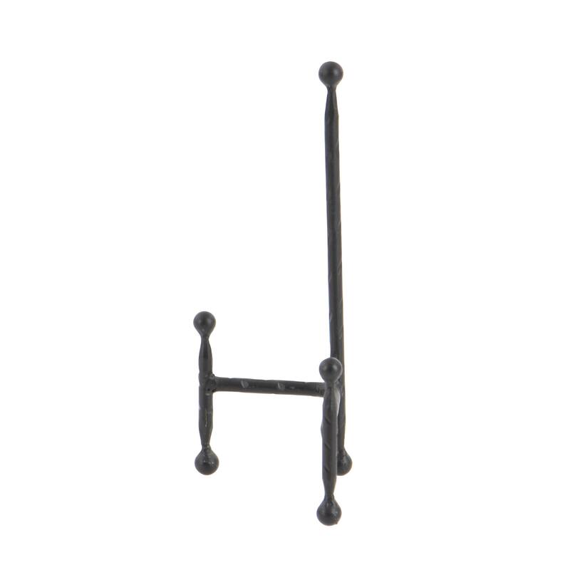 Metal Slim Display Easel with Ball Accents - Set of 3 Black or Gold - Roche River Decor