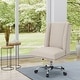 preview thumbnail 4 of 8, Home Office Chair with Wheels, Adjustable Height Cotton Dressing Stool, Ergonomic 360° Armless Rotating Work Chair - N/A
