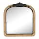Solara Wide Arch Rattan Frame Wood Wall Mirror - 37.5"H x 3.5"W x 1.75"D