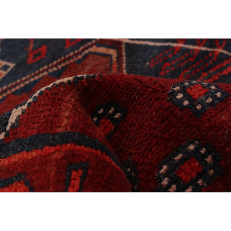 ECARPETGALLERY Hand-knotted Melis Vintage Red Wool Rug - 4'11 x 5'11