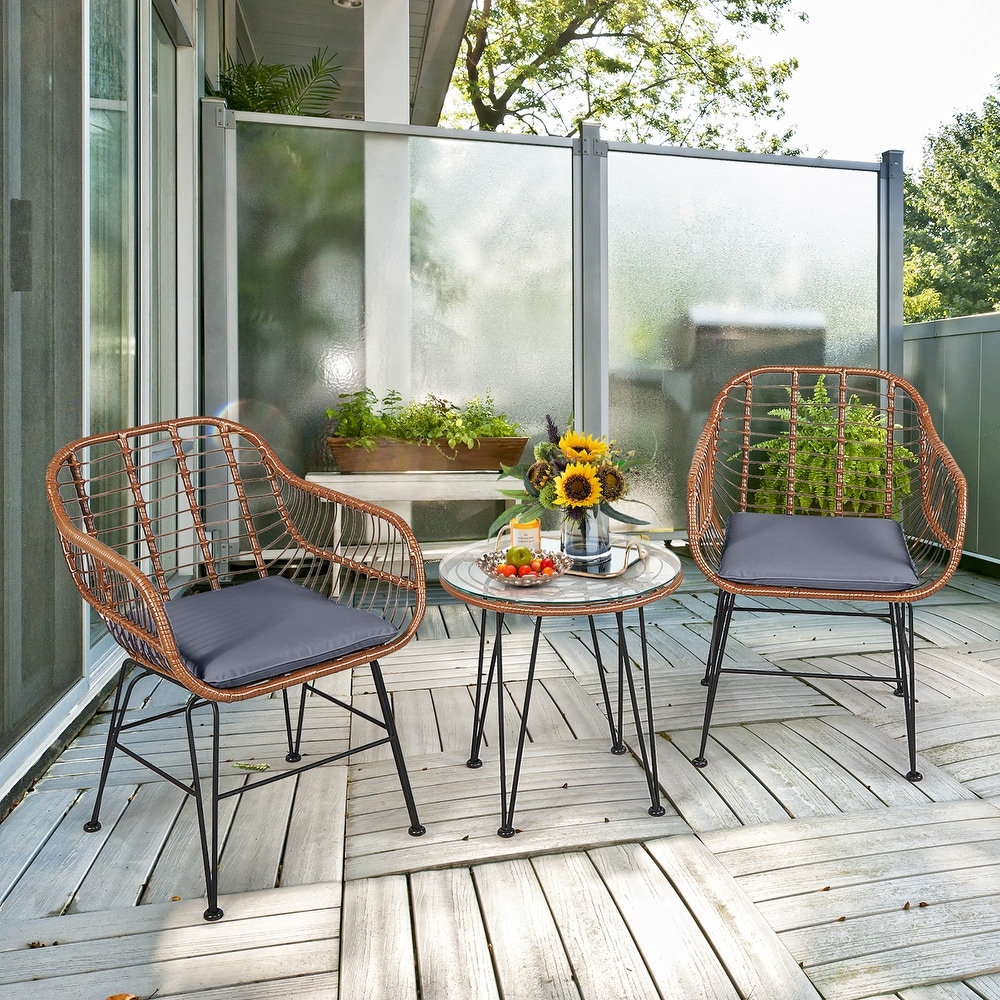 Grey Rattan Outdoor Bistro Sets Bed Bath Beyond