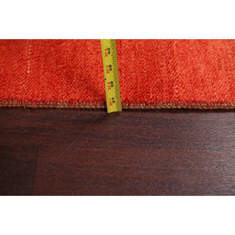 Striped Contemporary Gabbeh Kashkoli Oriental Wool Runner Rug Handmade - 2'7" x 12'8"