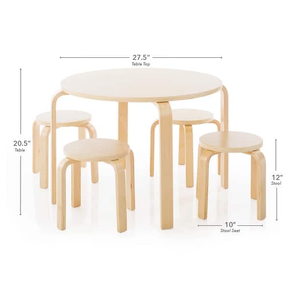 Guidecraft Nordic Table and Chair Set Natural