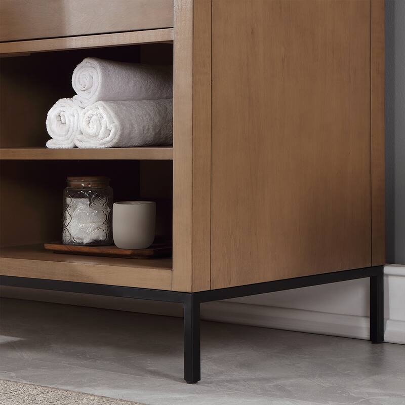 Altair Kesia Bathroom Vanity with Composite Stone Countertop with Mirror