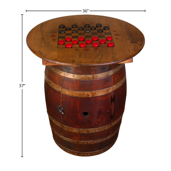 Wine barrel storage table sales