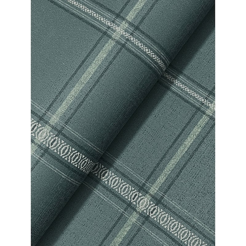 Chesapeake Auberge Teal Plaid Wallpaper