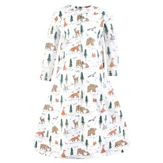Hudson Baby Infant Boy Long Sleeve Cotton Jersey Sleeping Bag, Sack, Blanket, Sweet Woodland