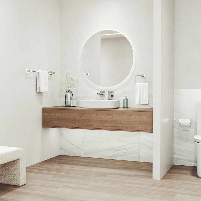 VIGO Meridian 3-Piece Bathroom Hardware Accessory Set with 24 in. Towel Bar, Toilet Paper Holder, Hand Towel Holder