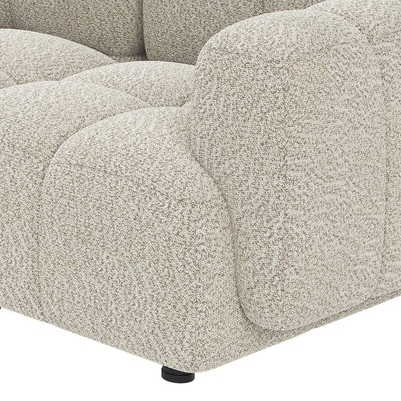 Christopher Knight Home - 3-Seater 90.94" L-Shaped Upholstered Sectional Sofa with Ottoman