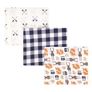 Hudson Baby Infant Boy Cotton Muslin Swaddle Blankets, Orange Forest, One Size - Orange Forest - 3-Pack