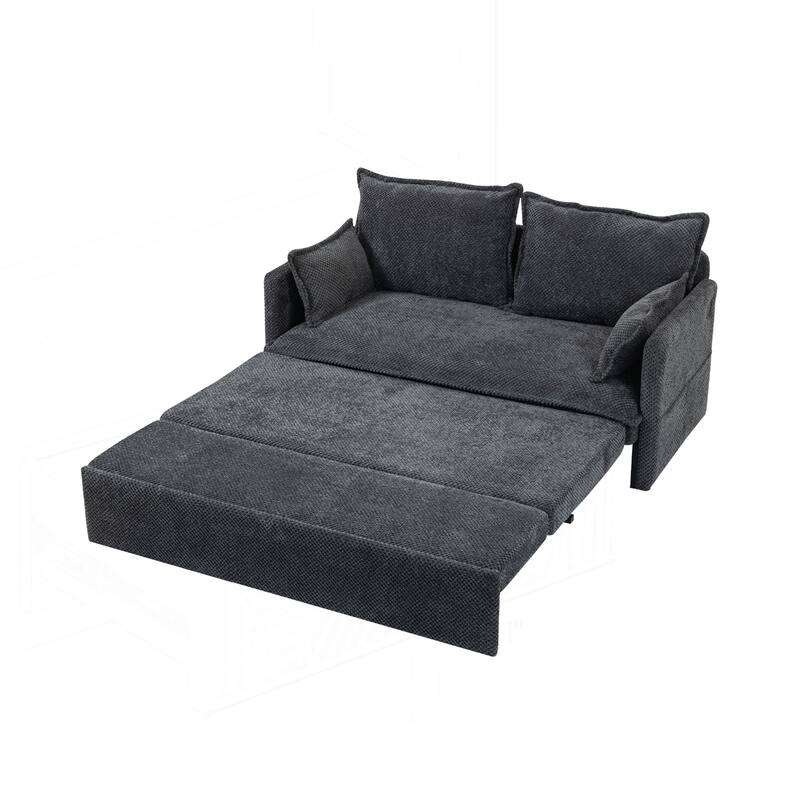 Versatile Convertible Sofa Bed with Side Storage and Charging Ports for All Spaces