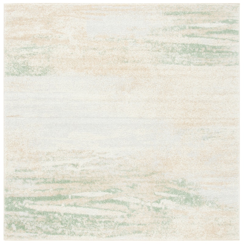 SAFAVIEH Adirondack Brynn Modern Abstract Rug - 6' x 6' Square - Ivory/Gold