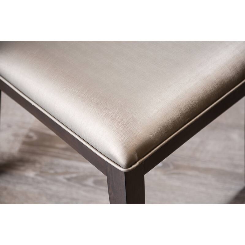 Set of 2 Upholstered Dining Chairs with Faceted Panel Back