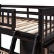preview thumbnail 33 of 31, Wooden Twin Over Full Bunk Bed with 6 Drawers & Flexible Shelves, Bottom Bed with Wheels