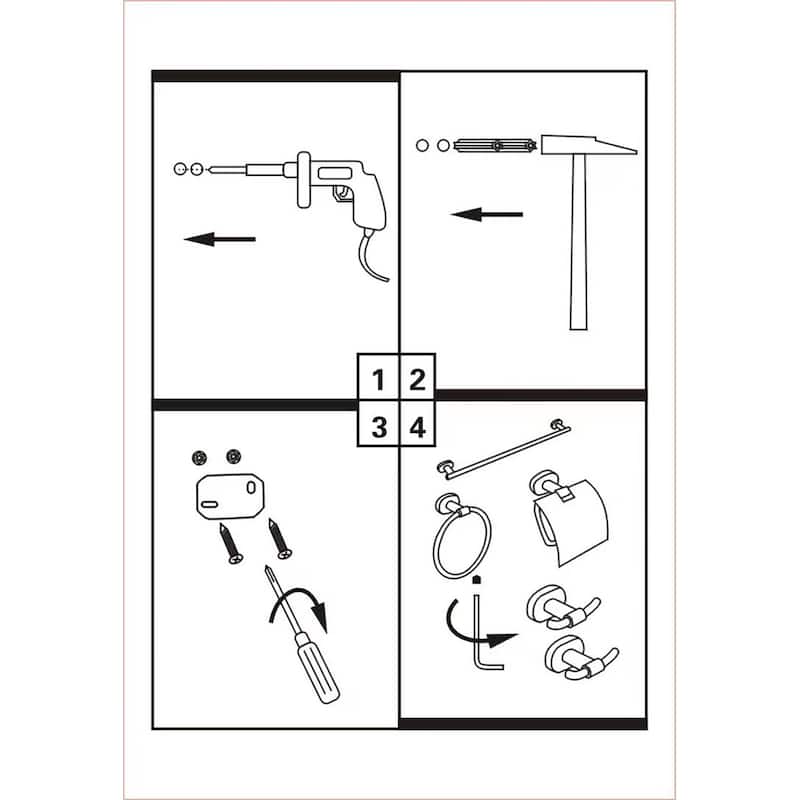 Wall Mounted 2 in 1 Towel Hook Double Robe Hook (set of 2)