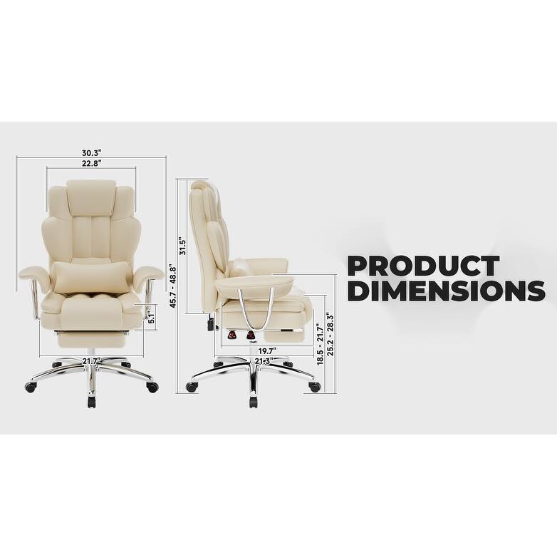 Comfortable Ergonomic Chair Executive Chair, Office Chair Task Chair Reclining Chair Leisure Chair with Footrest