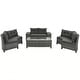 preview thumbnail 27 of 25, 8-pieces Outdoor Wicker Round Sofa Set, Half-Moon Sectional Sets All Weather