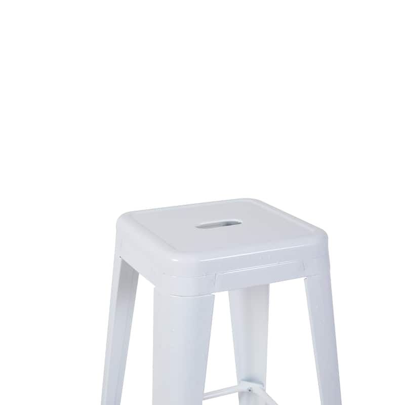 AC Pacific 30 Inch Industrial Stackable Metal BarStools Set of 2