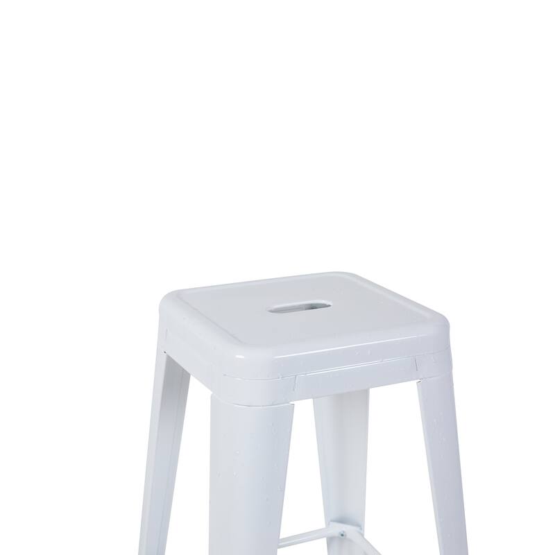 AC Pacific 30 Inch Industrial Stackable Metal BarStools Set of 4