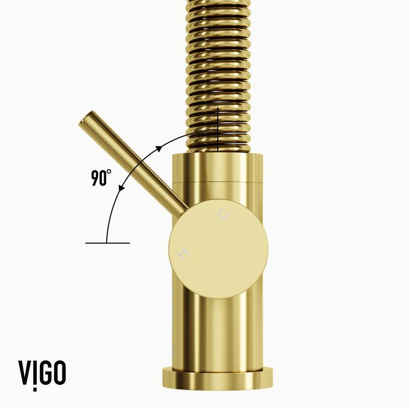 VIGO Edison 19" H Single Handle Pull-Down Sprayer Kitchen Faucet