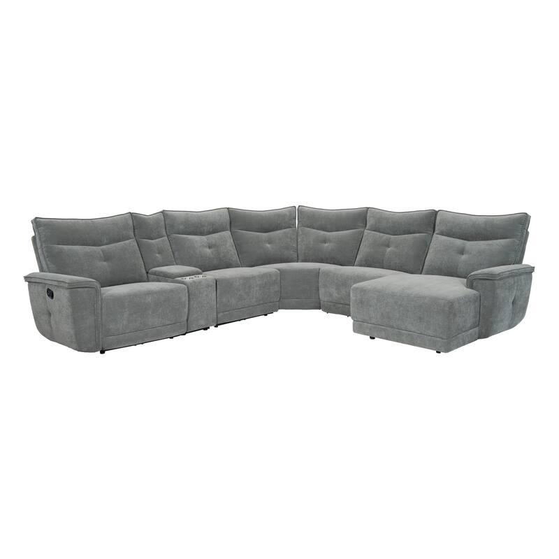 Avenue Modular Reclining Sectional Sofa with Right Chaise - Dark Grey