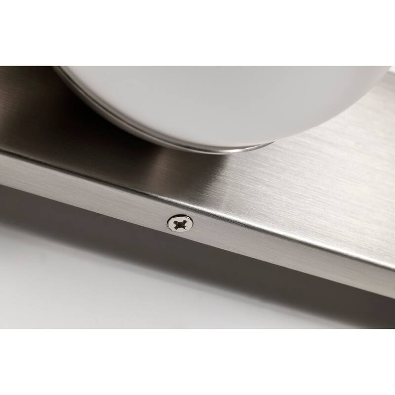 Jenkins 24 Inch 3 Light LED Vanity Brushed Nickel with Frosted Glass - Brushed Nickel