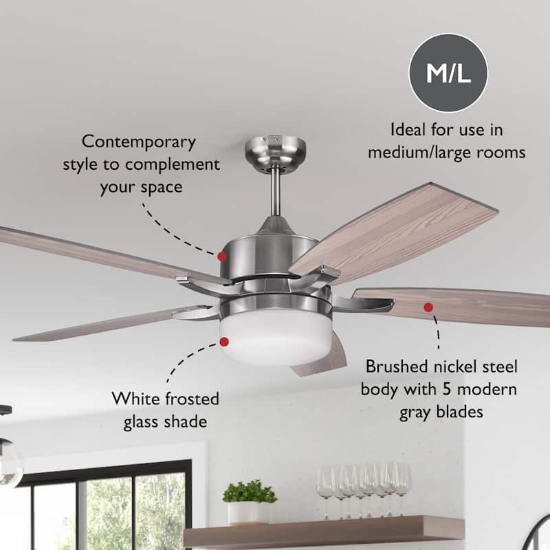 Design House Grayson 52 LED Grayson 52" 5 Blade LED Indoor Ceiling Fan