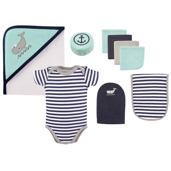 slide 1 of 1, Hudson Baby Infant Boy Bathtime Giftset, Whale, One Size - Whale - One Size One Size - Whale