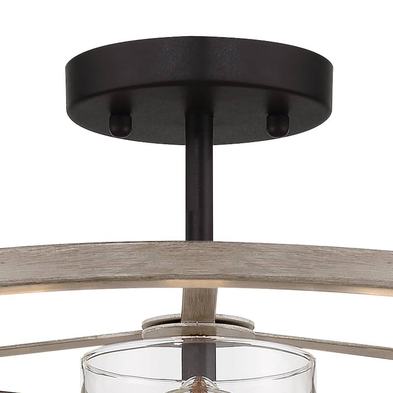 Allegray 3-light Modern Farmhouse Drum Semi-Flush Mount Lights with UL Certified