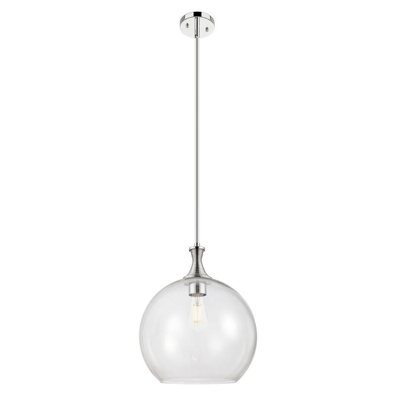 Innovations Lighting Downtown Urban - Astor - 1 Light 14" Metal Detailed Stem Hung Pendant - Clear Shade/Polished Nickel