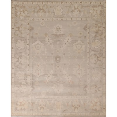 Traditional Kazak Area Rug Hand-Knotted Floral Wool Carpet - 8'9" x 9'8"
