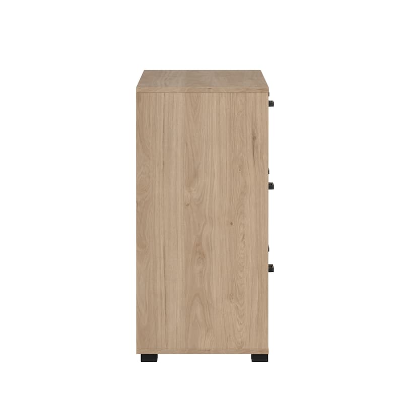 Porch & Den Sofia 6 Drawer Double Dresser, Jackson Hickory