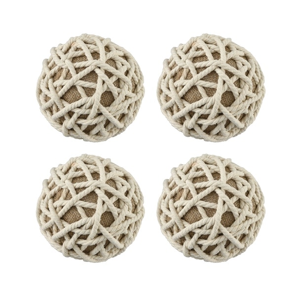 Elk Home 351-10592/S4 Gordy Four Piece Fabric Decorative Sphere Set - White