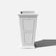Veradek Brixton Tall 28-inch Planter - 28"H x 16"W x 16"L - White