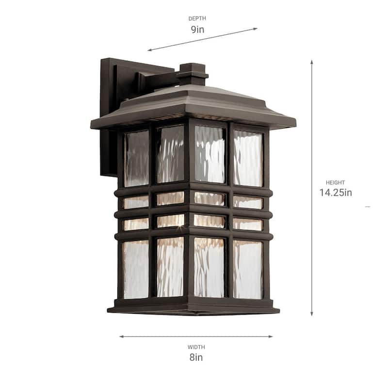 Kichler Beacon Square Single Light 14" Tall Outdoor Wall Sconce