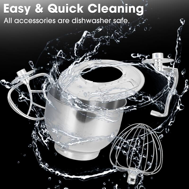 5.5-Quart Modern 6 Speeds Tilt-Head Kitchen Stand Mixer