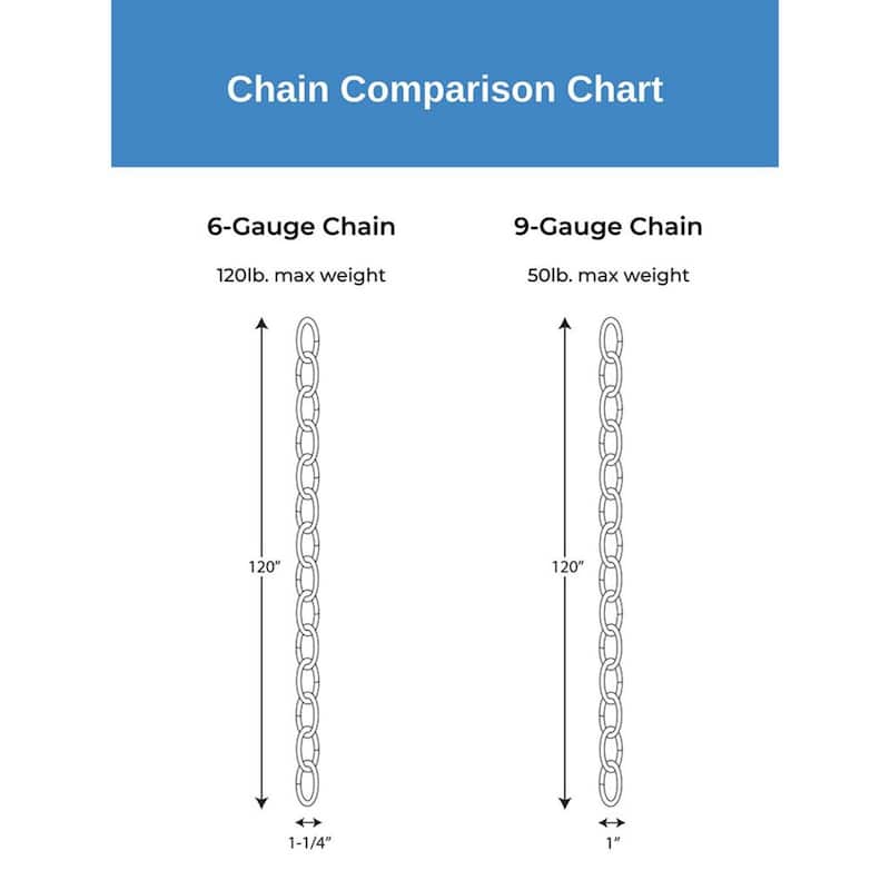 Accessory Chain - 48-inch of 9 Gauge Chain in Gold Ombre - Gold Ombre - 0.5 in x 0.5 in x 48 in