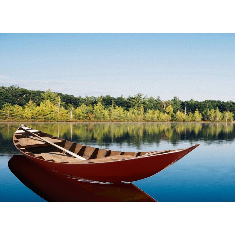 Small South East Asia Sampan Boat Red Bottom Thuyen Ba La Tam Ban