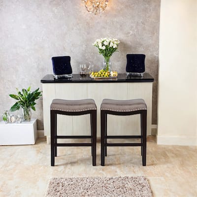 Modern Studded Counter Bar Stool (Set of 2)