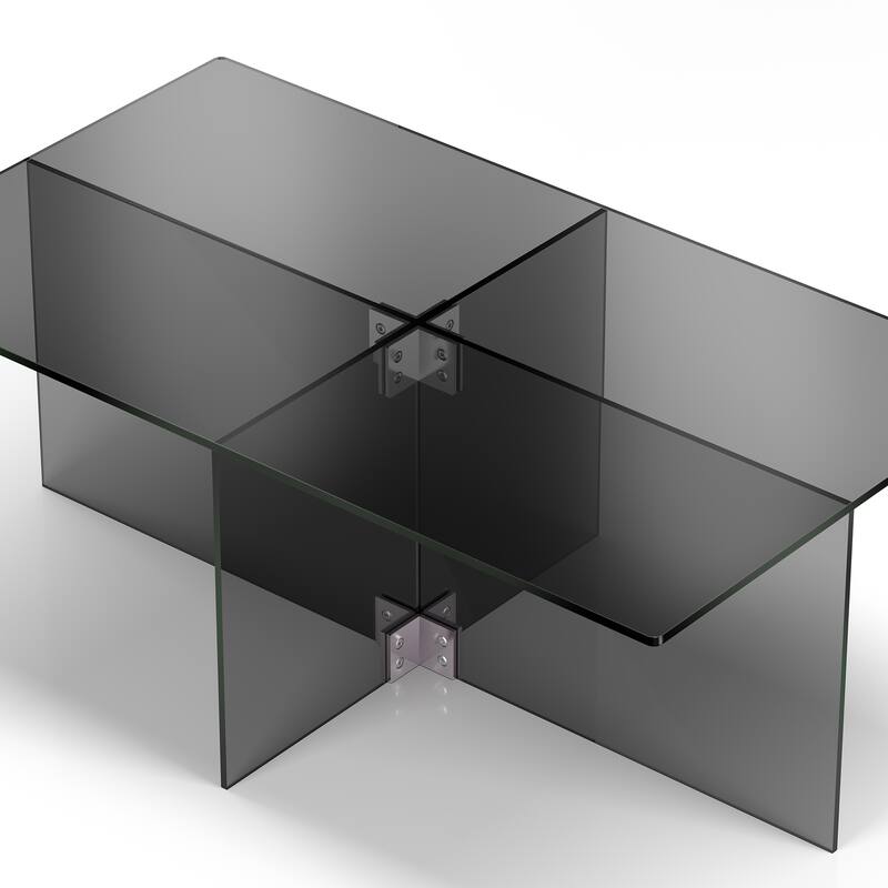 Silver Orchid Carlisle Glass Coffee Table