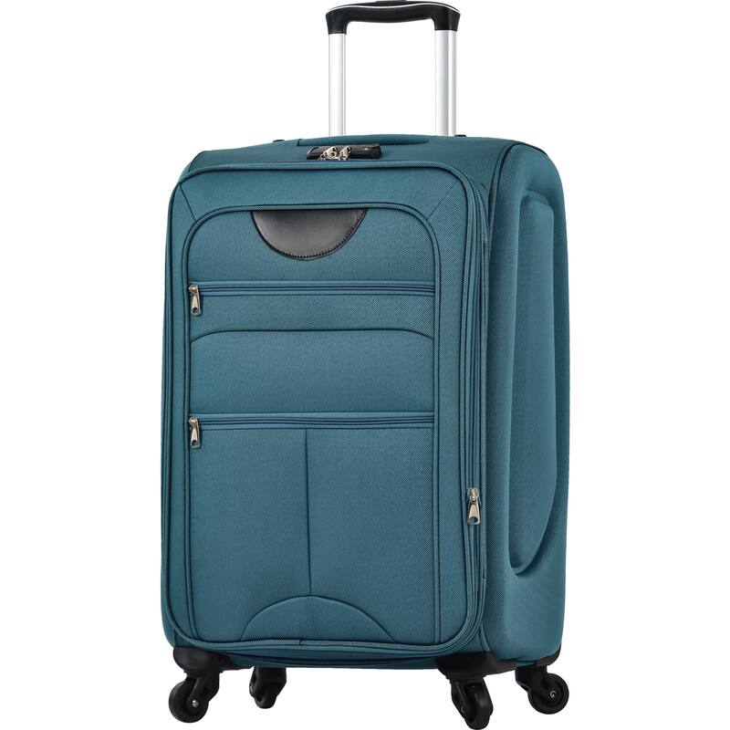 Merax 3 Piece Set Softside Luggage Sets with Spinner Wheels, Expandable Softshell Suitcase Set with Telescopic Handle