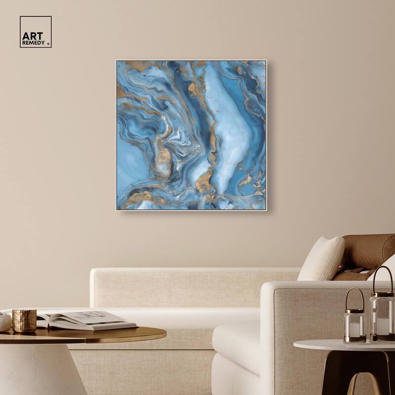 River Gold Canvas by Art Remedy