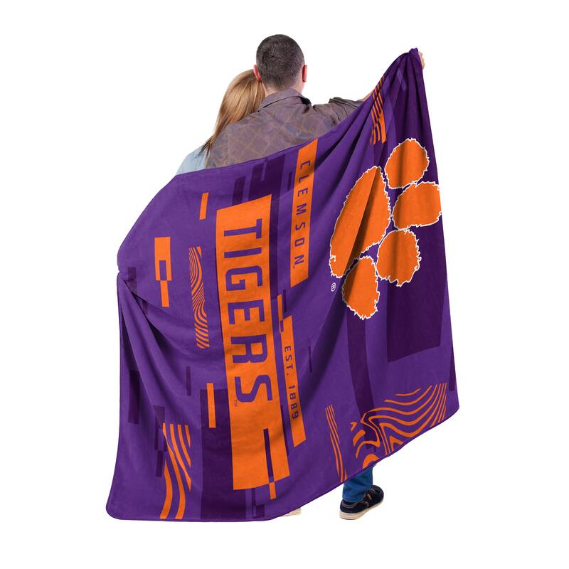 NCAA Clemson Tigers Digitize Raschel Throw Blanket