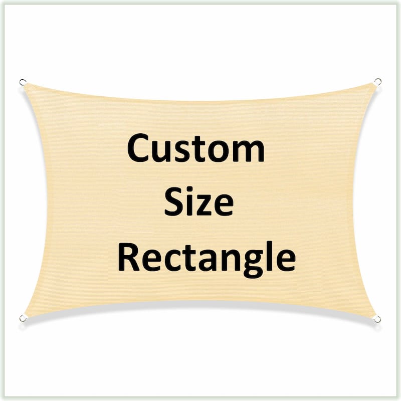 ColourTreeUSA Custom Size Green Rectangle Sun Shade Sail Canopy UV Block