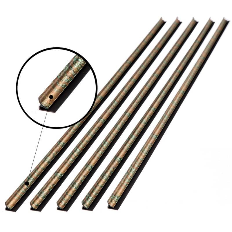 FASÄDE 47 in. Decorative Vinyl Inside Corner Trim Copper Fantasy (5 Pack) - 5 Pack